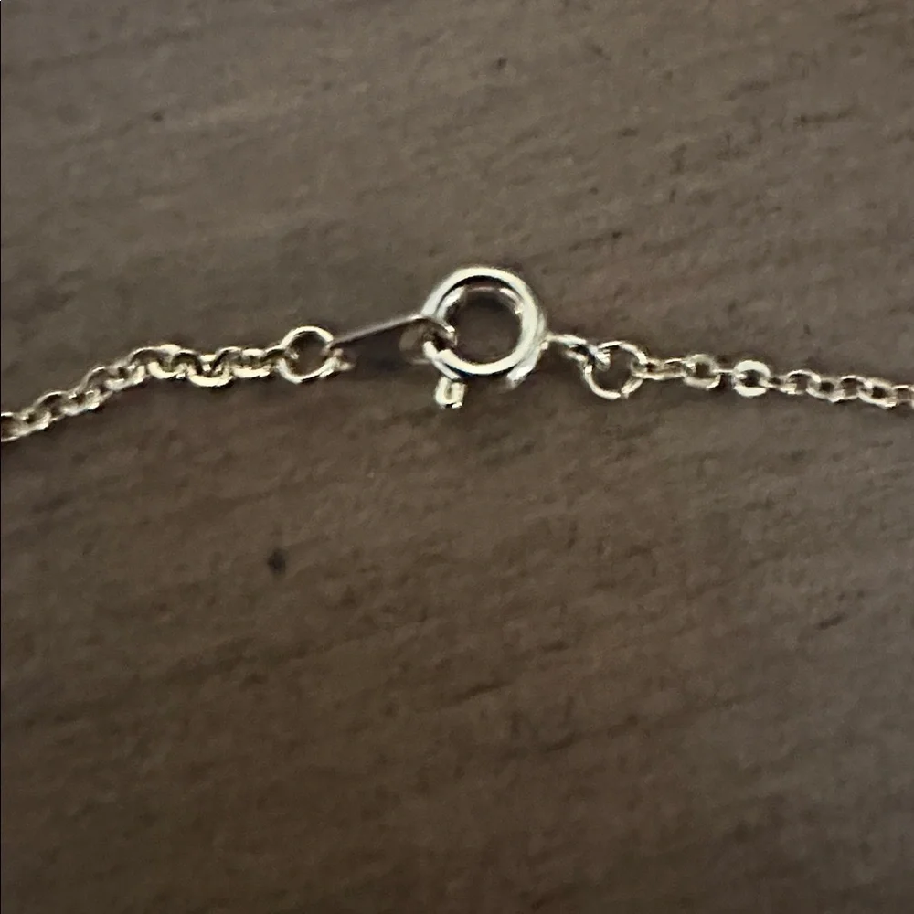 Gold Tone Teddy Bear & Heart With M, CZ Diamonds Pendant Necklace